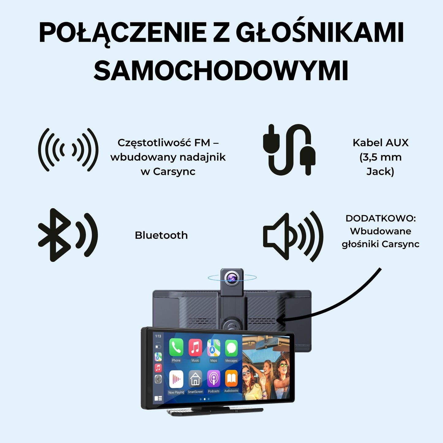 Carsync Pro + Kamera samochodowa 4K + Kamera cofania